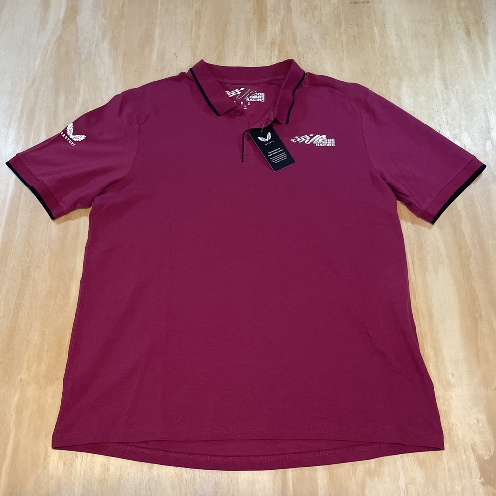 Joe Gibbs Racing Mens 3XL Polo Shirt Castore Maroon NWT